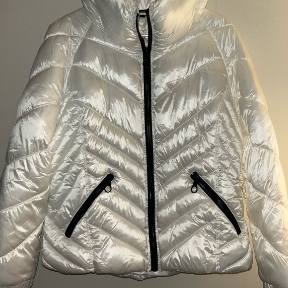 Guess Jackets & Blazers - Guess Shiny Cream Puffer Jacket